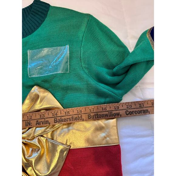 Tipsy Elves Women's Present Ugly Christmas holiday Sweater red green gold Size S - Picture 13 of 13